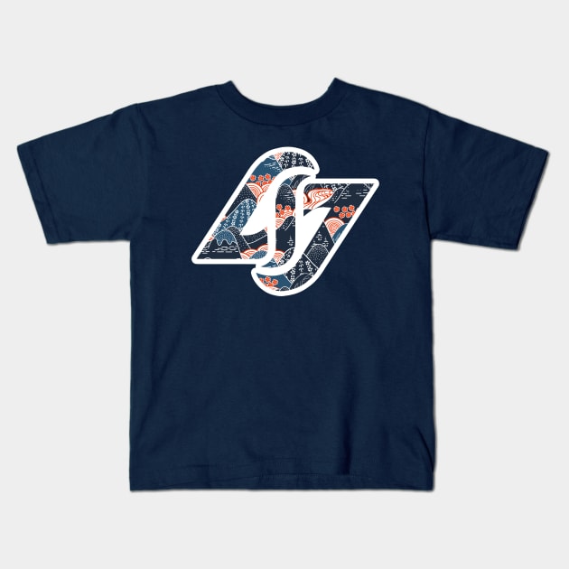 Counter Gaming [Kimono Print] Kids T-Shirt by spacesmuggler